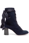 CHLOÉ LACE-UP SUEDE ANKLE BOOTS