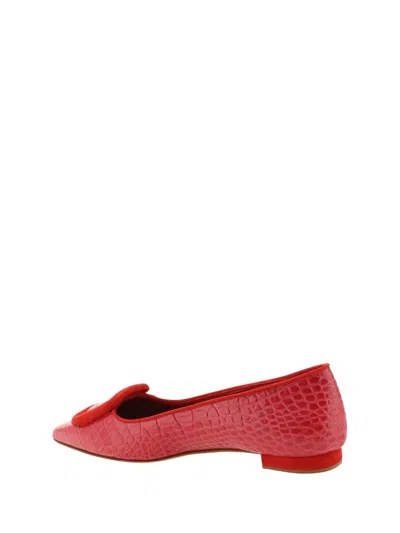 Manolo Blahnik Maysale Ballerinas In Bred