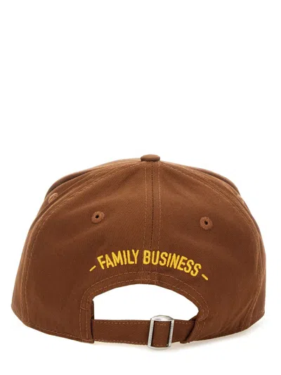 Dsquared2 Logo-patch Baseball Cap In Beige