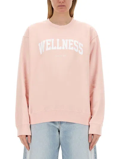 Shop Sporty And Rich Sporty & Rich Sweatshirt With Logo Unisex In Pink
