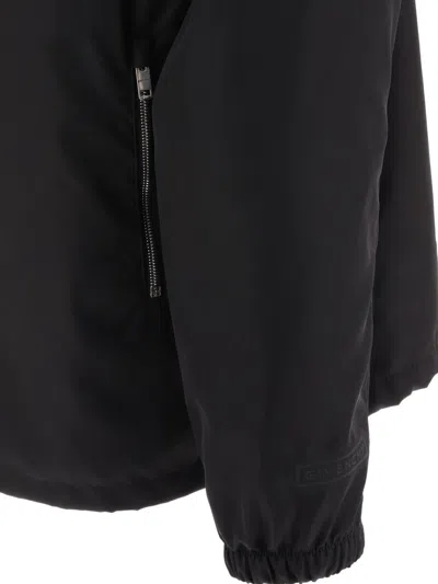 Givenchy Black 4g Windbreaker With Stand-up Collar In Black