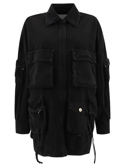 Shop Attico The  "fern" Coat In Black