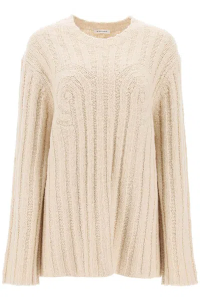 Shop By Malene Birger "cirra Ribbed Knit Pul In Beige