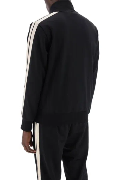 Shop Palm Angels "track Sweatshirt With Contrasting Bands In Black