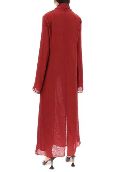 Shop Interior Maxi Chiffon Desma Dress In Rosso