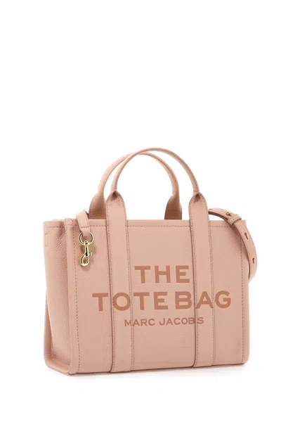 Shop Marc Jacobs The Leather Medium Tote Bag In Rosa