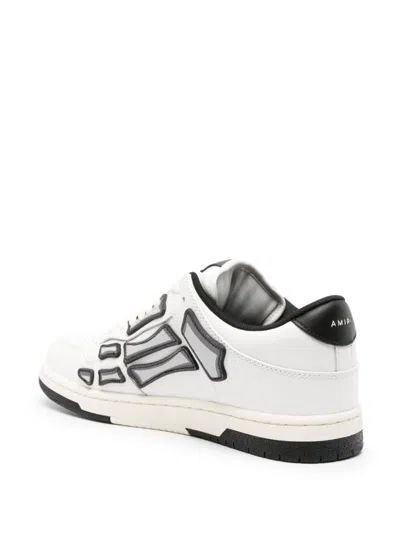 Shop Amiri Men Skel Top Low Sneakers In Whit/black