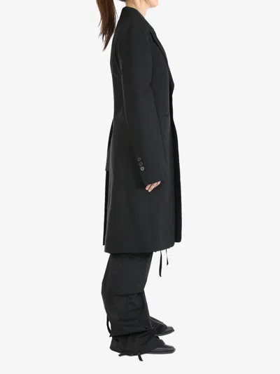 Shop Ann Demeulemeester Women Alea Tailored Fitted Coat In 099 Black