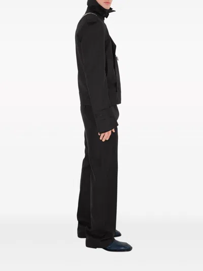 Shop Burberry Men Wool Tailored Trousers In Black