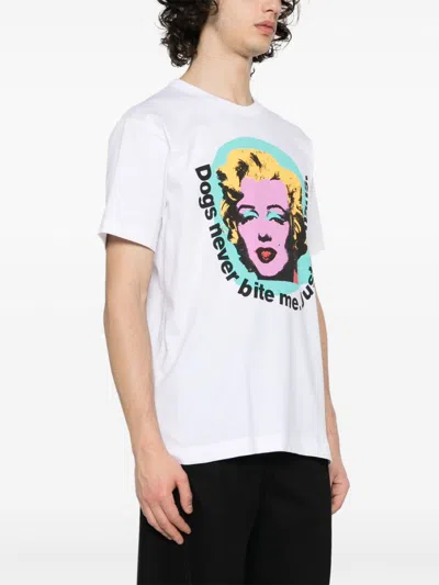 Shop Comme Des Garçons Shirt Comme Des Garcons Shirt Men Marilyn Monroe Graphic Tee In White