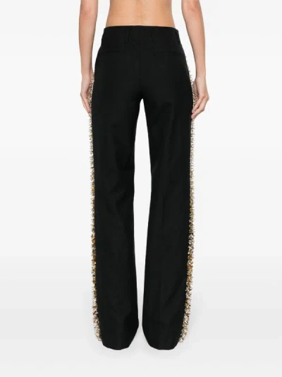 Shop Dries Van Noten Women Embellished Trousers In 900 Black