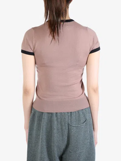 Shop Extreme Cashmere Unisex N??339 Chloe T-shirt In Clay/navy