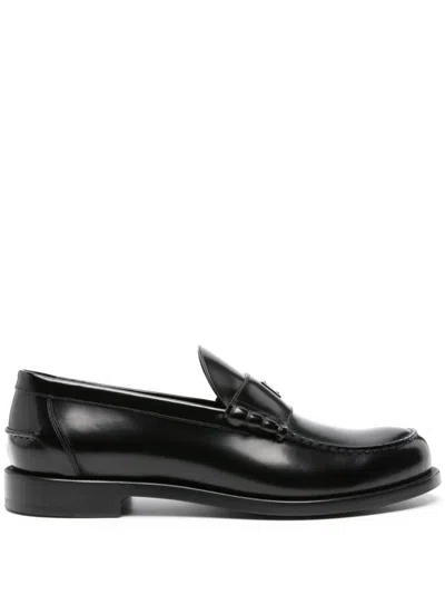 Givenchy Classic Leather Mr. G Loafers In Black