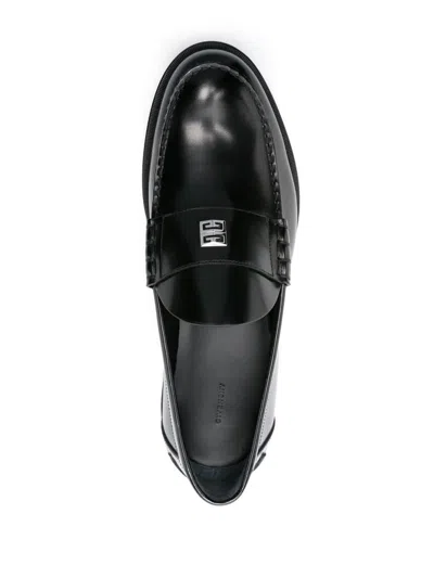 Givenchy Classic Leather Mr. G Loafers In Black
