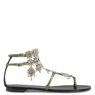 Giuseppe Zanotti Amira Sandals In Green