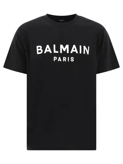 Shop Balmain " Paris" T-shirt In Black