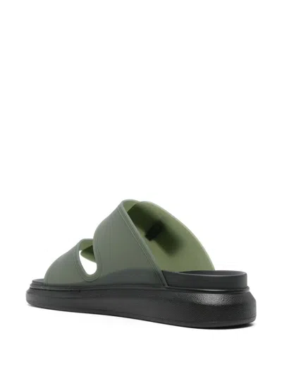 Shop Alexander Mcqueen Kaki Hybrid Sandals For Men