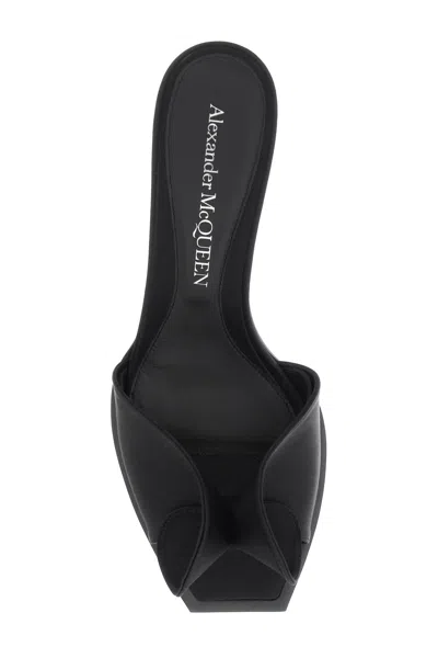 Shop Alexander Mcqueen Silk Flat With Adorned Band For Women In Black
