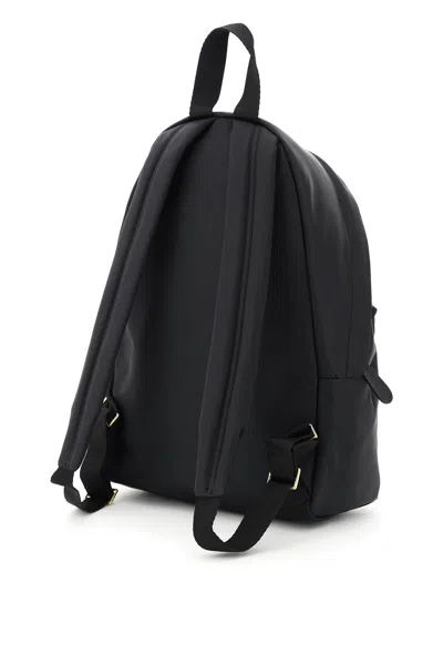 Shop Anya Hindmarch Regenerated Nylon Backpack With Iconic Leather Eyes Patch In Black