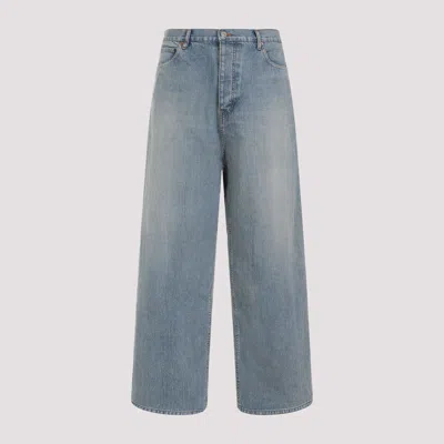Shop Balenciaga Navy Waterproof Jeans For Men In Blue