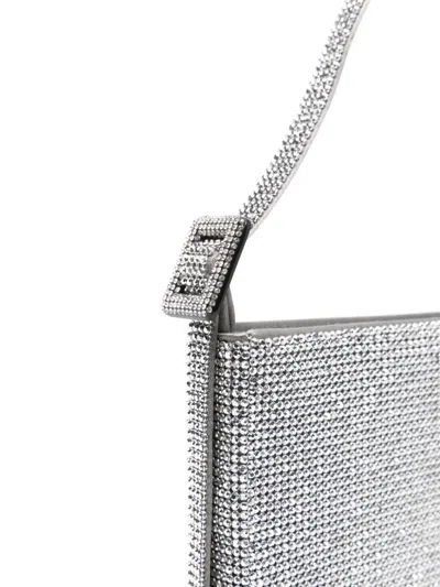 Shop Benedetta Bruzziches Your Best Friend The Grande Crystal-embellished Handbag In Gray