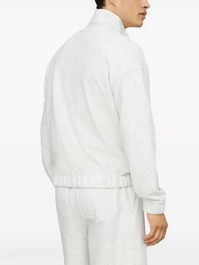 Shop Brunello Cucinelli Cotton Sweatshirt With Print In Light Grey