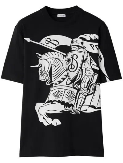 Shop Burberry Ekd Print T-shirt In Black
