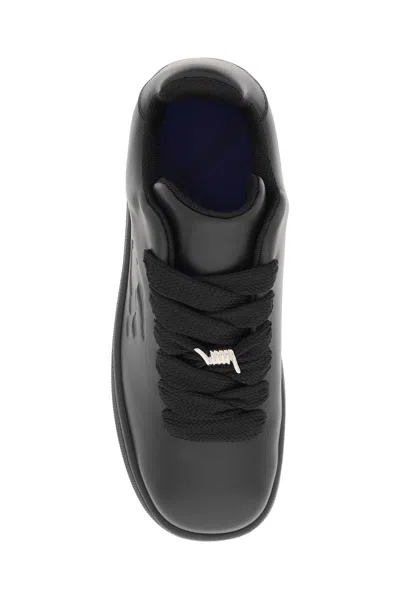 Shop Burberry Luxury Leather Sneaker Storage Box For Women In Black