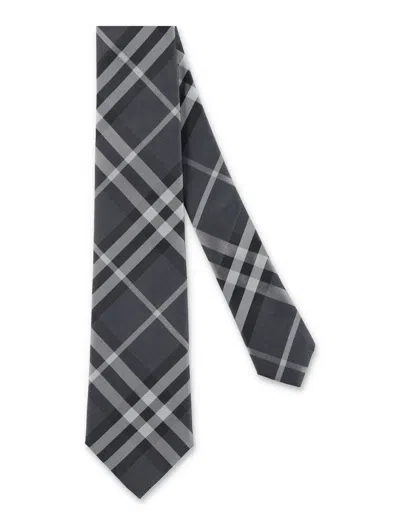 Shop Burberry Manston Tie In Gray