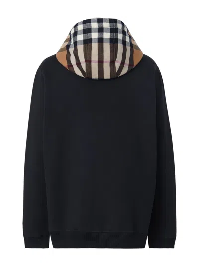 Shop Burberry Men's Black Zip-up Sweater For Fall/winter 2024