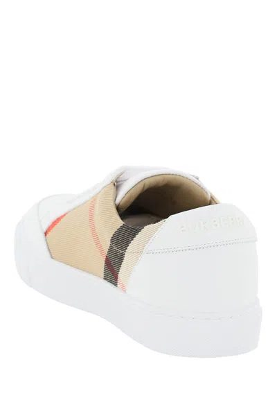 Shop Burberry Stylish Check Print Sneakers For Women In Multicolor