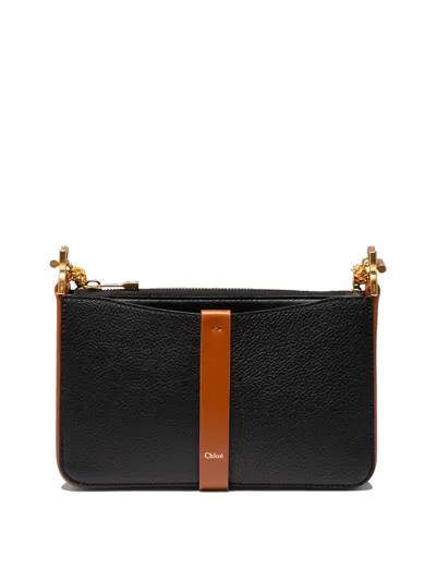 Shop Chloé "marcie" Crossbody Handbag In Black