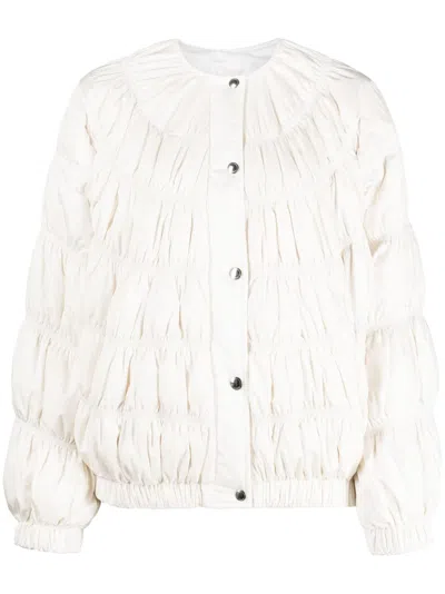 Shop Chloé Spearlbeig Outer Shell Goose Duck Down Padded Jacket In Tan
