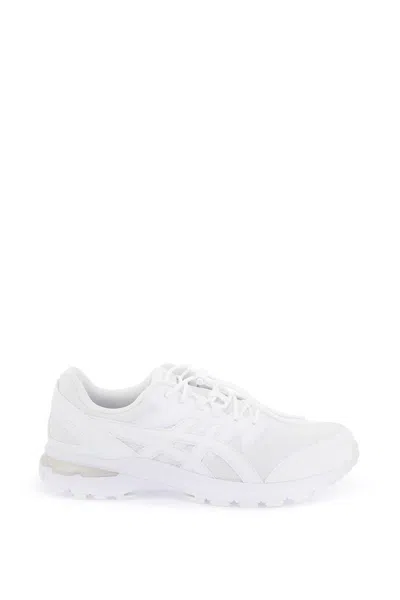 Shop Comme Des Garçons Shirt Men's White Low-top Fabric Sneakers With Leather Inserts