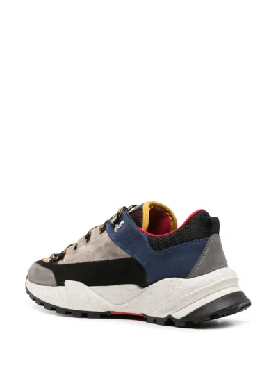Dsquared2 Panelled Leather Sneakers In Gray