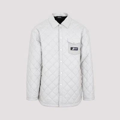 Shop Egonlab Quilted Shirt In Gray