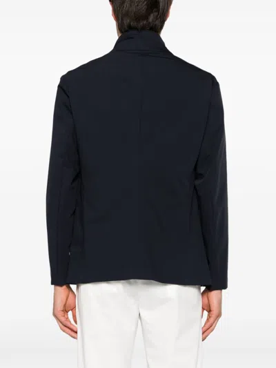 Shop Emporio Armani Single-breasted Blazer Jacket In Navy