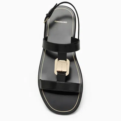 Shop Ferragamo Black Capri Sandals For Women In Multicolor
