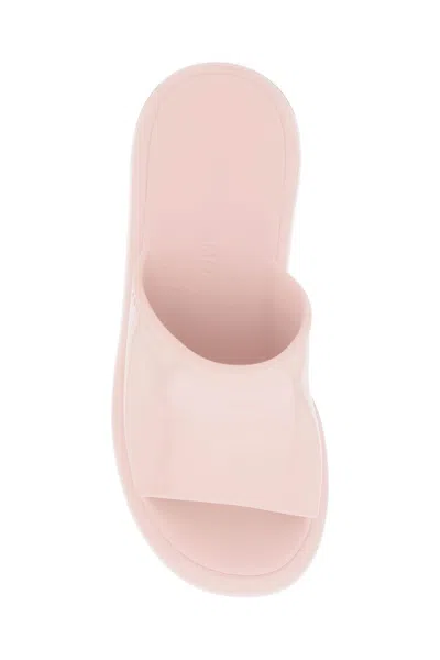 Shop Ferragamo Pink Chunky Sole Flat Sandals For Women For Ss24