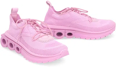 Shop Ferragamo Pink Nubuck Low-top Sneakers For Women