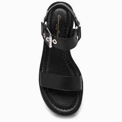 Shop Gianvito Rossi Black Leather Platform Sandal For Women