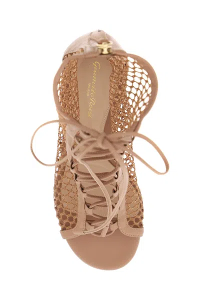 Gianvito Rossi Open-toe Mesh Ankle Boots With In Multicolor