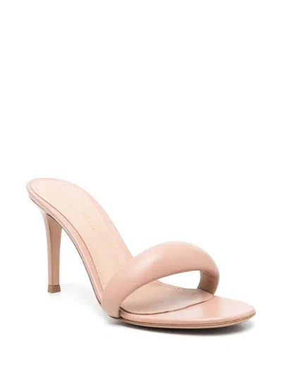 Shop Gianvito Rossi Timeless Sophistication: Beige Nappa Leather Bijoux Sandals For Women In Salmon