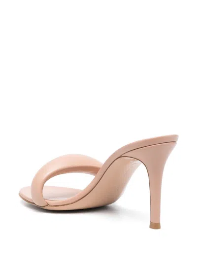 Shop Gianvito Rossi Timeless Sophistication: Beige Nappa Leather Bijoux Sandals For Women In Salmon