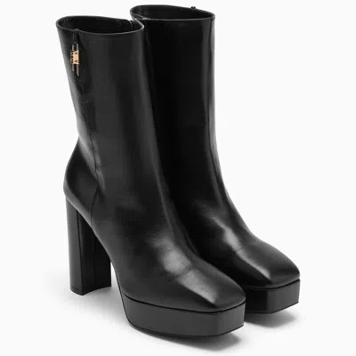 Shop Givenchy Black Platform Ankle Boots With 4g Padlock For Women
