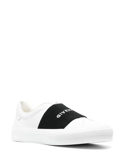 Shop Givenchy City Sport Leather Slip-on Sneakers For Men In White
