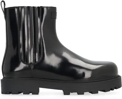 Shop Givenchy Men's Black Leather Chelsea Boots For Fw23