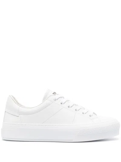 Shop Givenchy White Leather City Sport Sneakers For Women