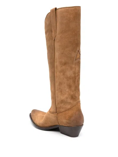 Shop Golden Goose Brown Wish Star Boots For Women