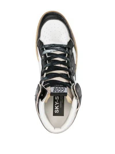 Shop Golden Goose Men's Leather High-top Lace-up Sneakers In White